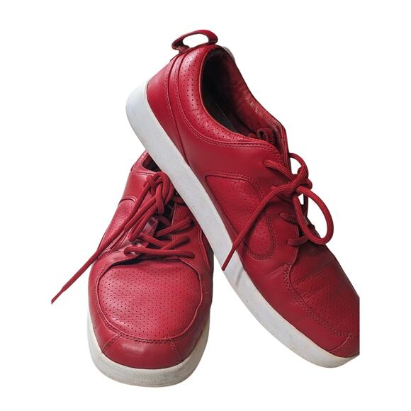 CLAE Shoes Mens 11.5 Parker Sneakers Red Leather Athletic Stylish Streetwear main image 14